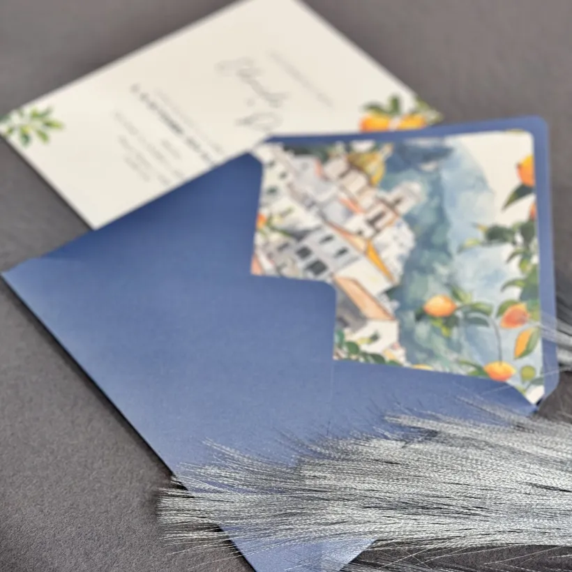 Partecipazione Matrimonio "Amalfi Coast" Costiera Amalfitana