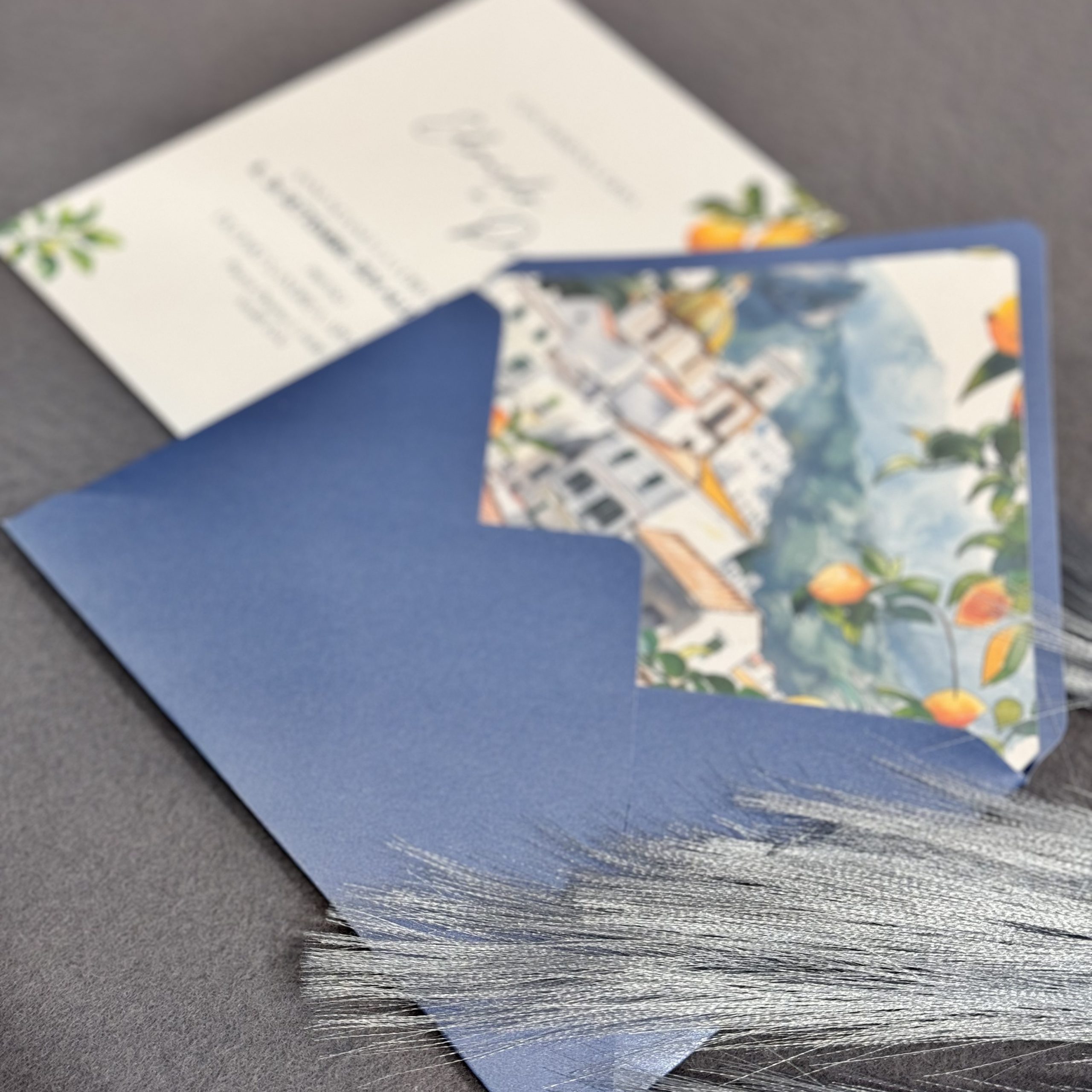 Partecipazione Matrimonio "Amalfi Coast" Costiera Amalfitana — partecipazione matrimonio personalizzata Effegi Lab