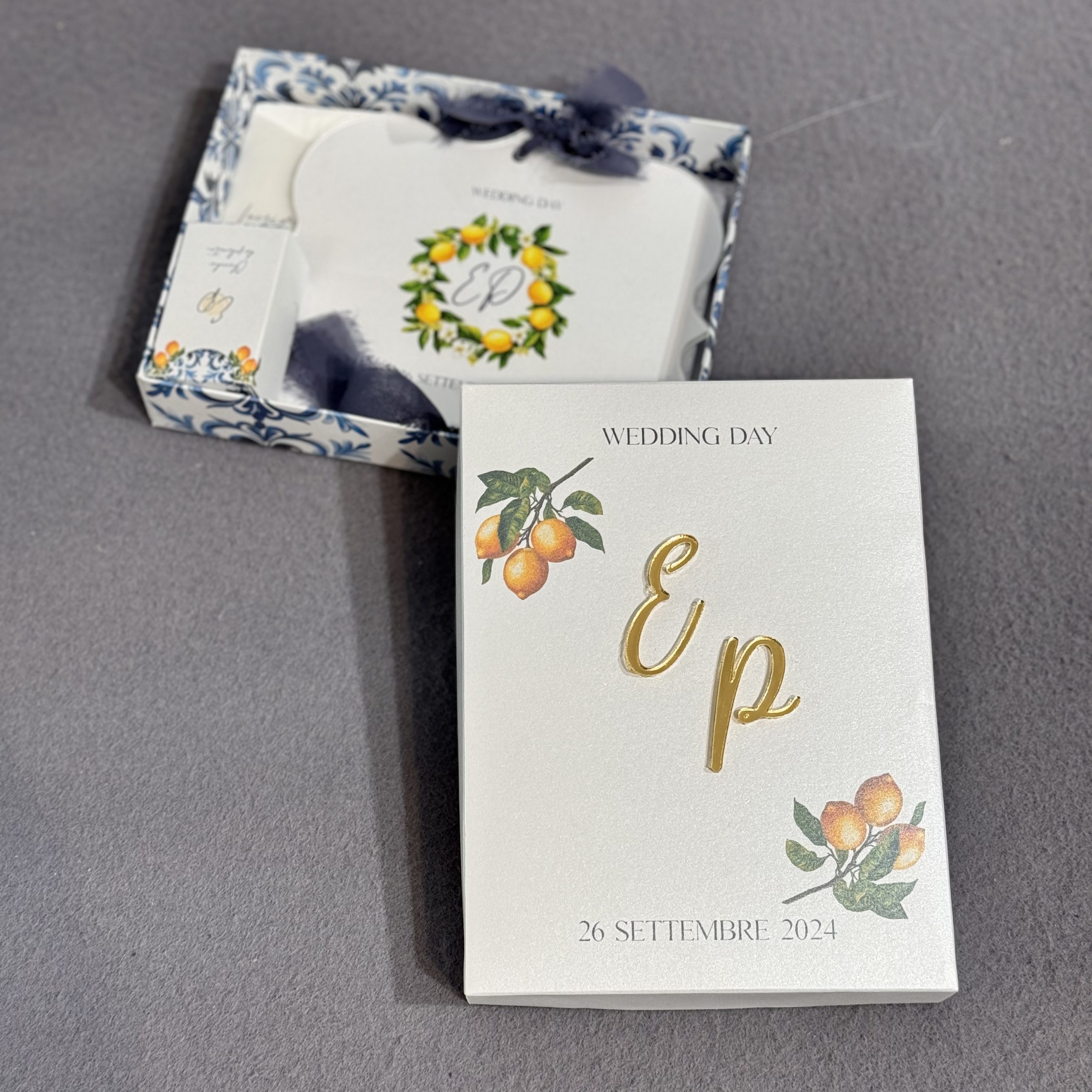 Kit Wedding Bag "Amalfi Coast" Coordinato — partecipazione matrimonio personalizzata Effegi Lab