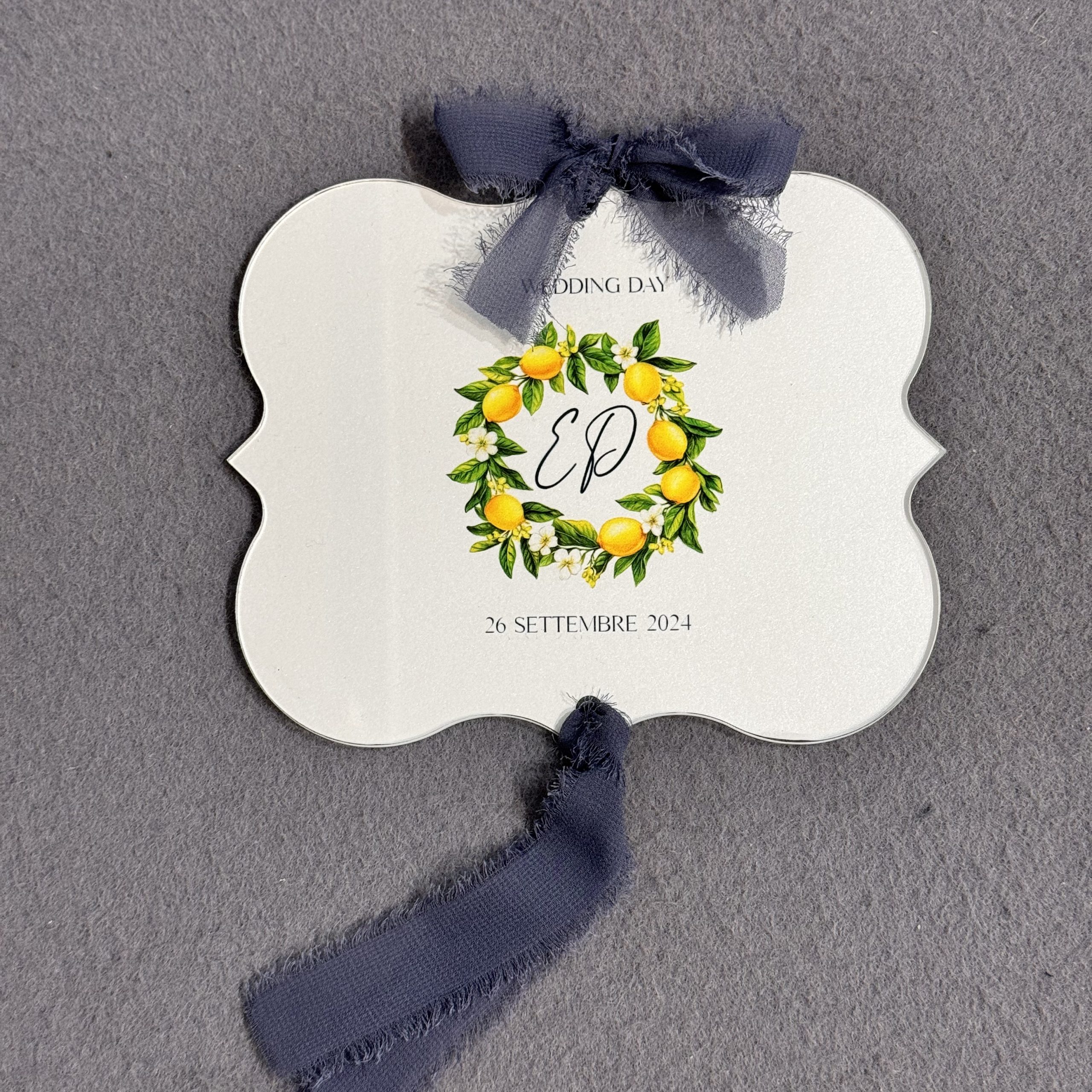Ventaglio Plexiglass Matrimonio "Amalfi Coast" — partecipazione matrimonio personalizzata Effegi Lab