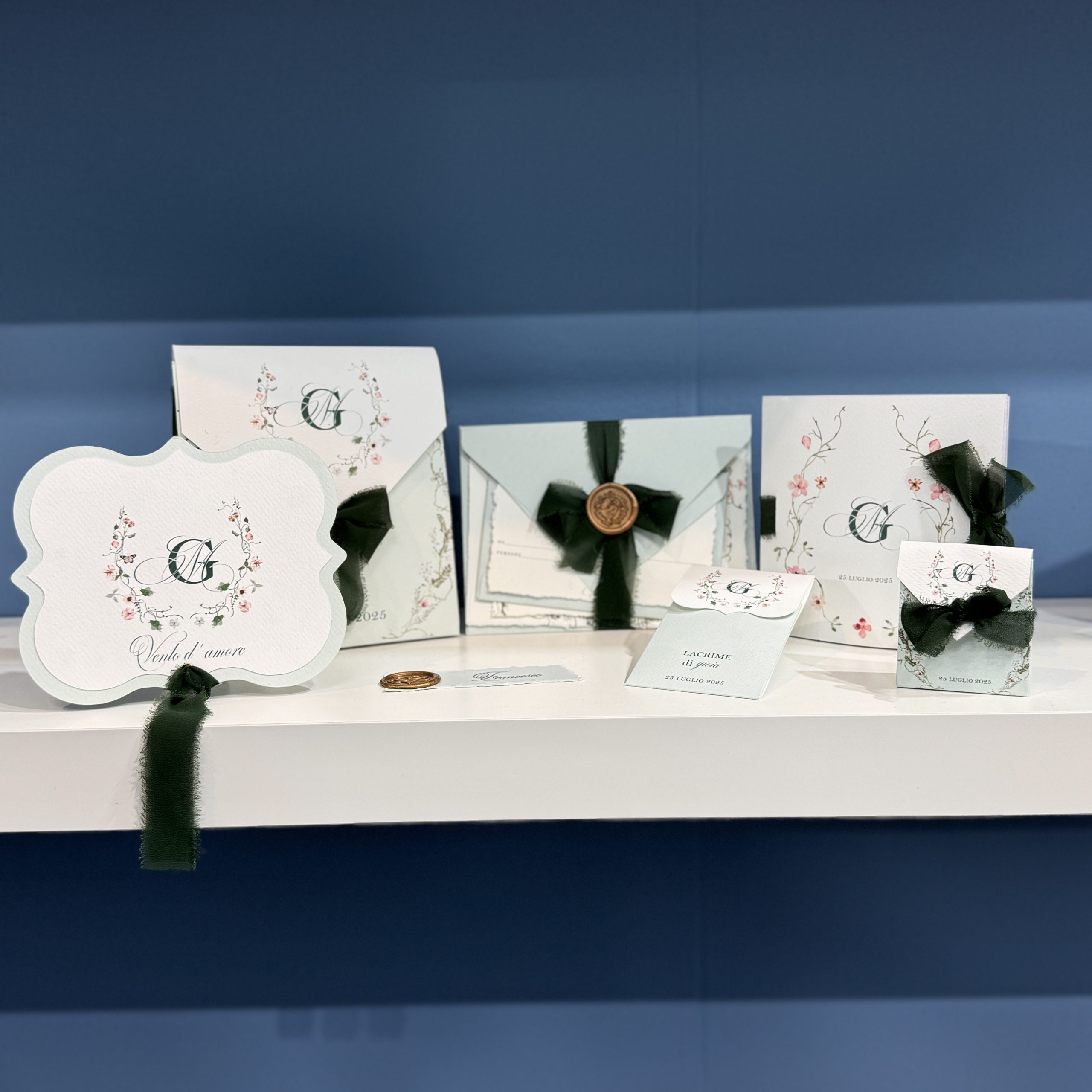 Kit Cerimonia Completo "Elegant Green" Coordinato — partecipazione di matrimonio personalizzata Effegi Lab