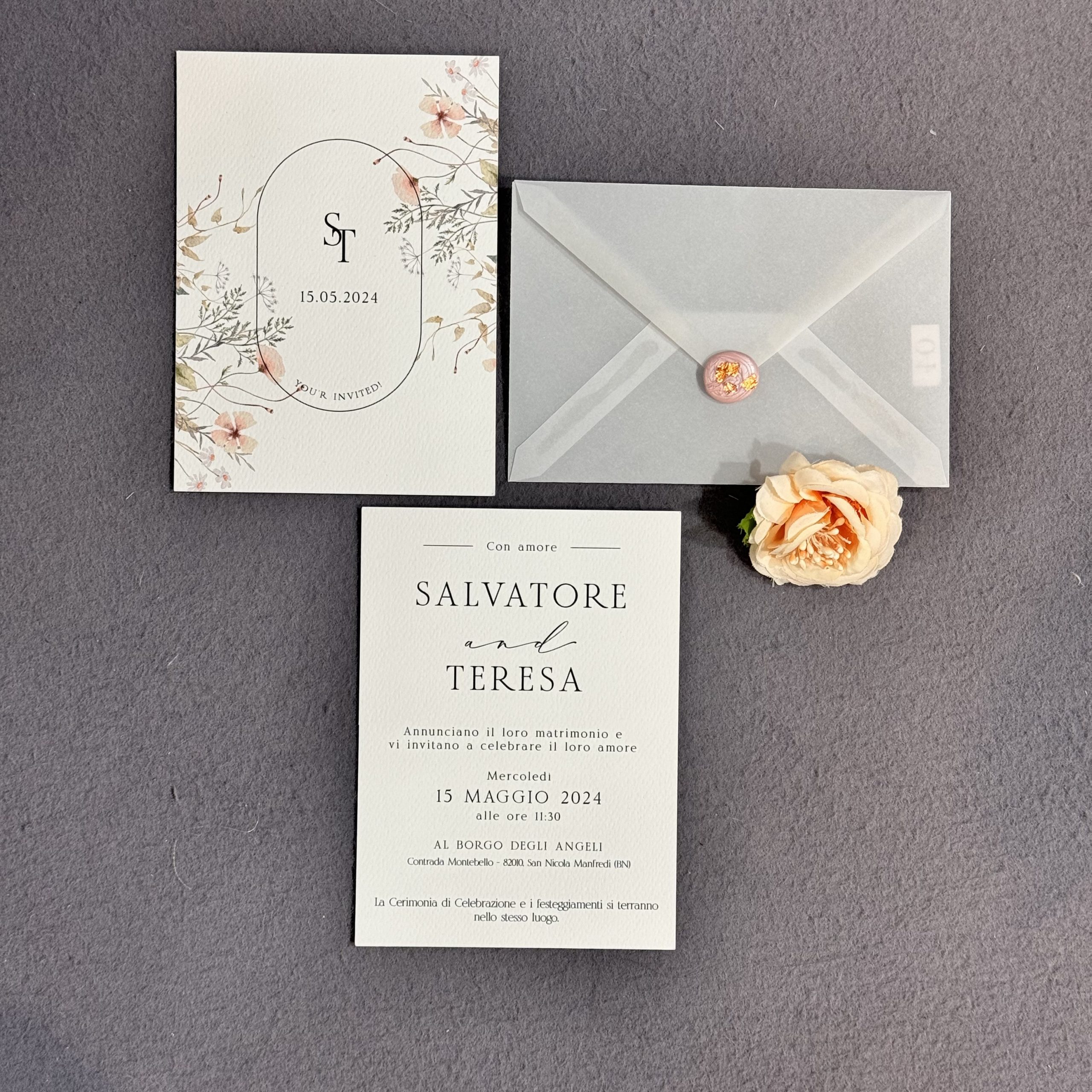 Partecipazione Matrimonio "Love Beyond" Romantica — partecipazione di matrimonio personalizzata Effegi Lab
