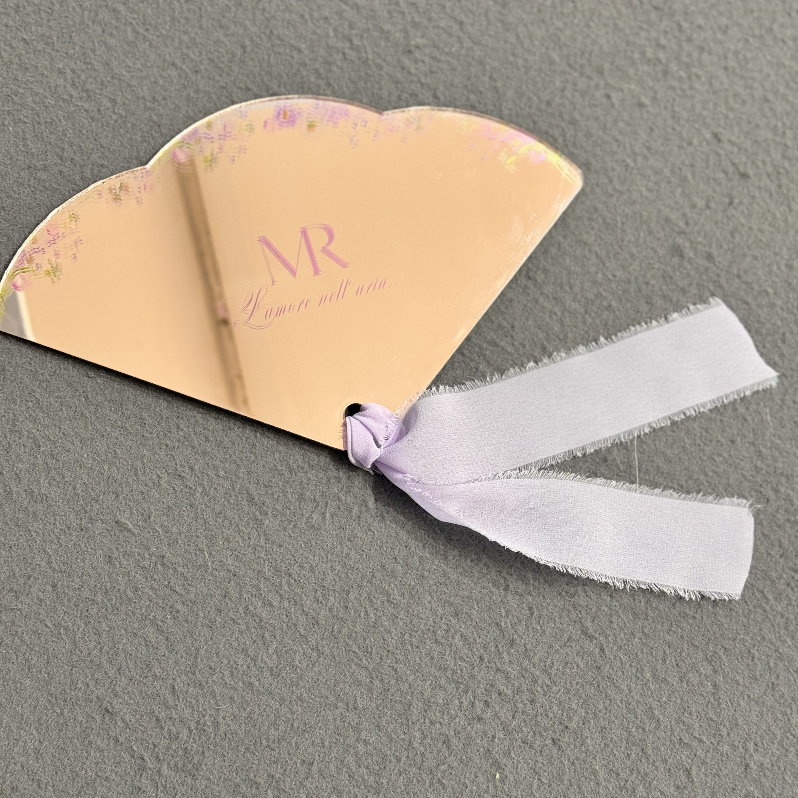 Ventaglio Plexiglass Matrimonio "Flora Edition" — partecipazione di matrimonio personalizzata Effegi Lab