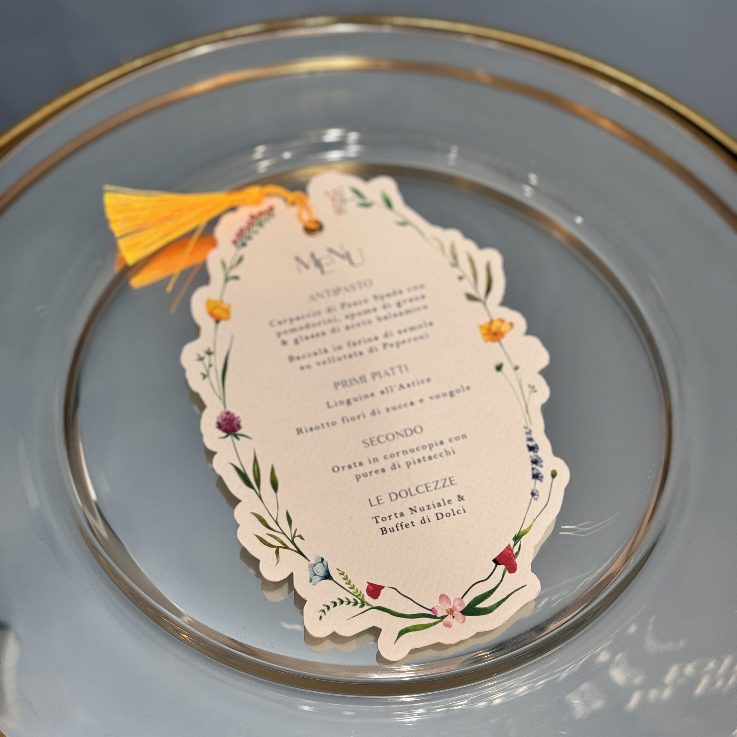Menù Matrimonio "Garden Passion" — partecipazione di matrimonio personalizzata Effegi Lab