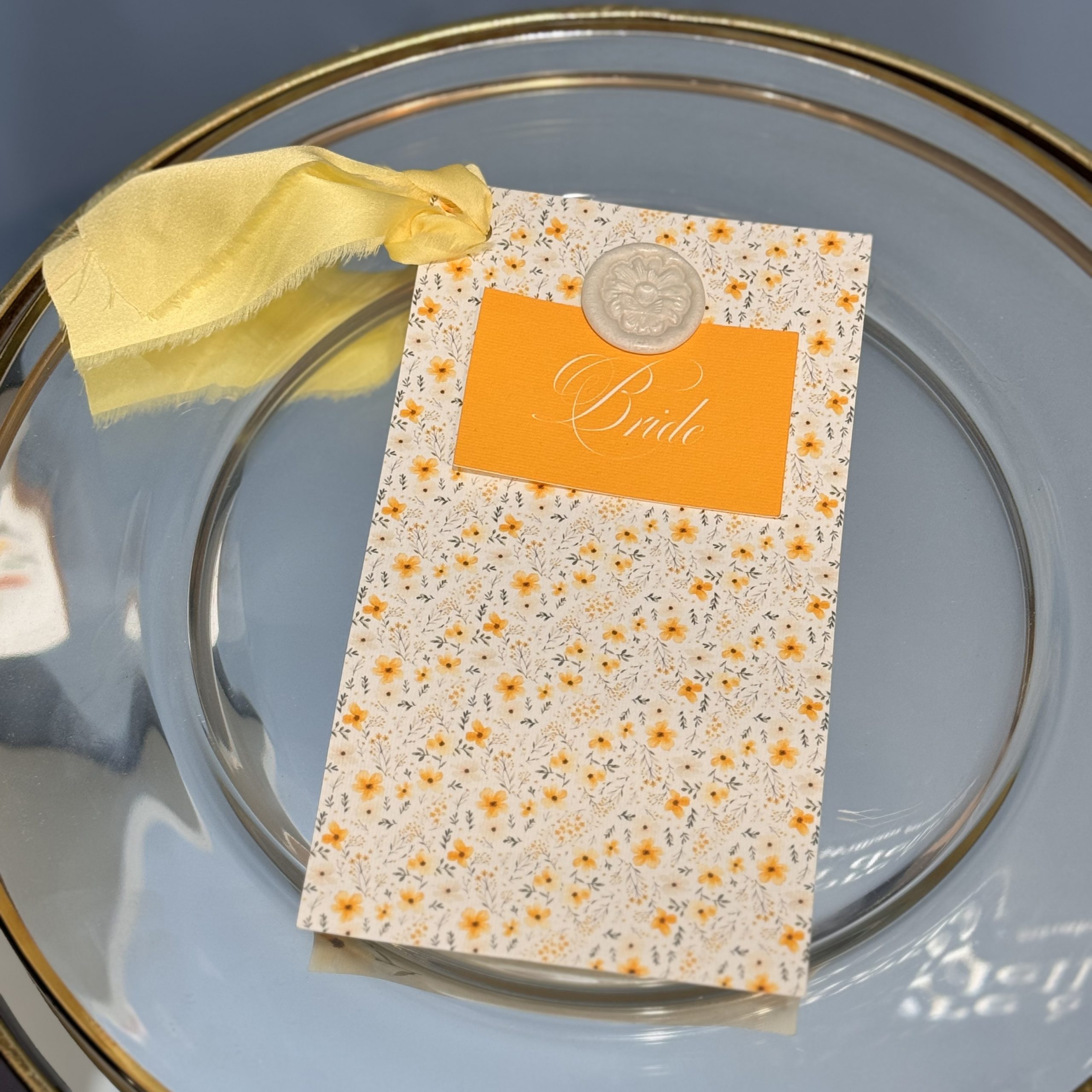 Menù + Segnaposto Matrimonio "Lovely Sun" — partecipazione di matrimonio personalizzata Effegi Lab