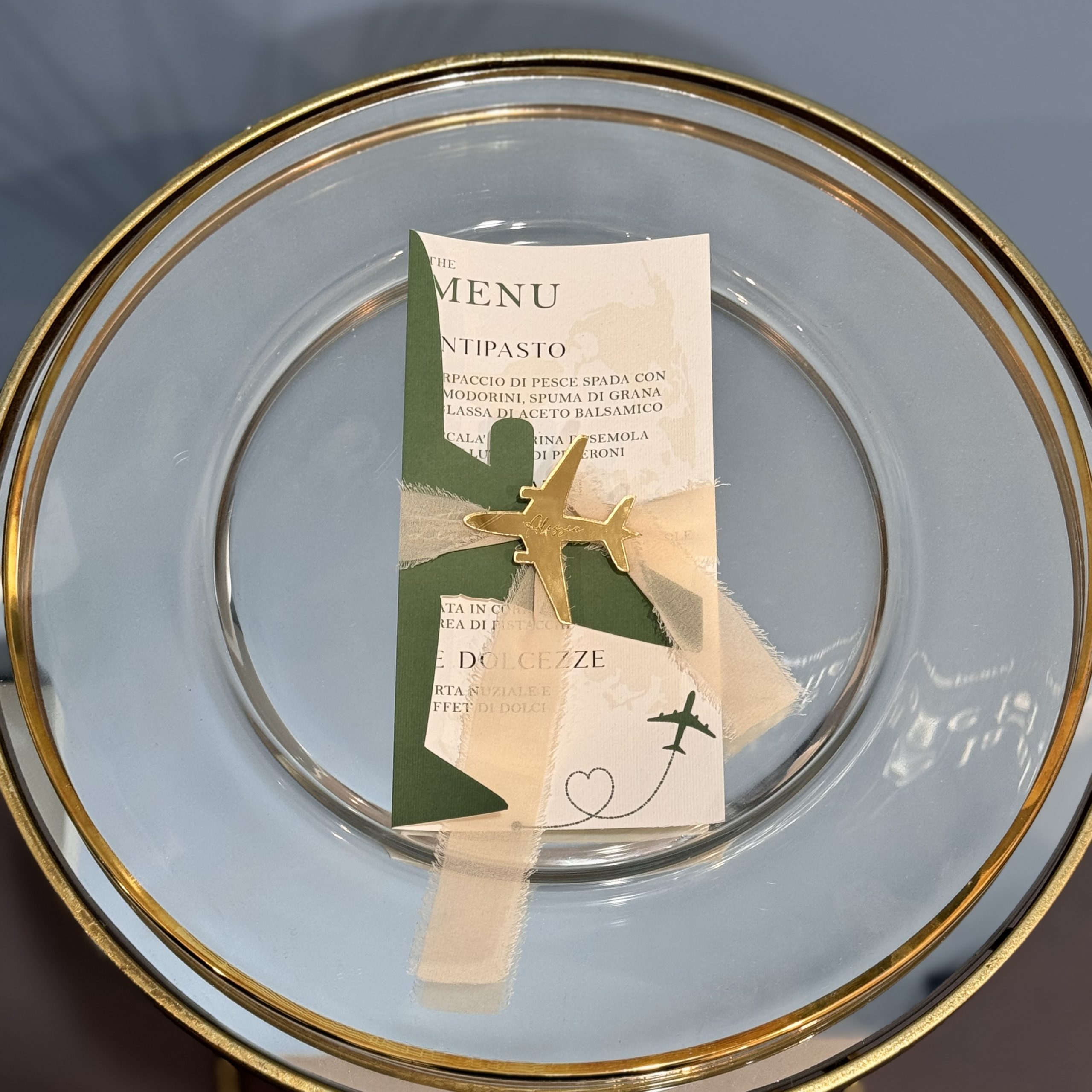 Menù Matrimonio "Magic Travel" — partecipazione di matrimonio personalizzata Effegi Lab