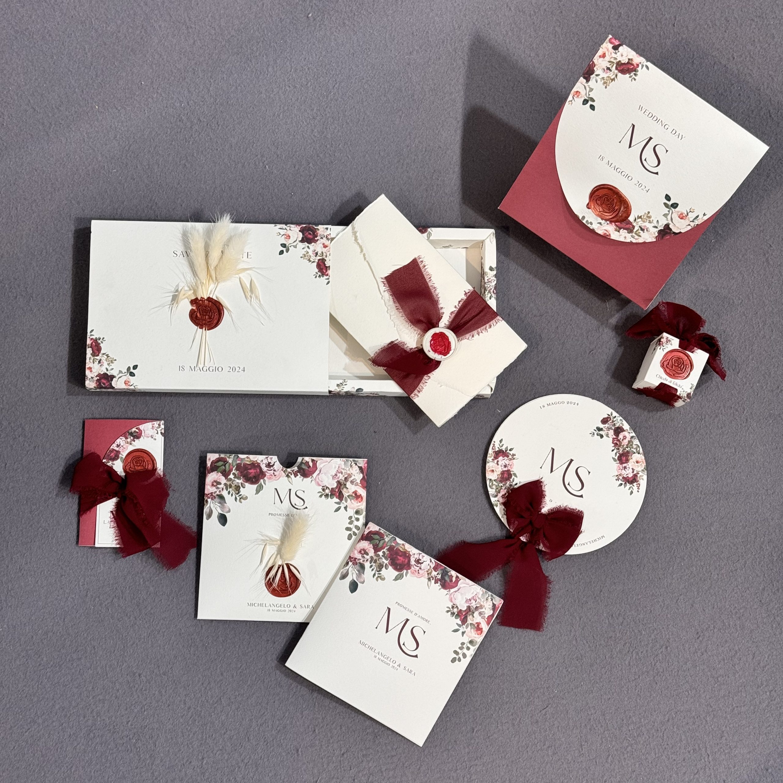Kit Completo “Mouline Rouge” — partecipazione di matrimonio personalizzata Effegi Lab
