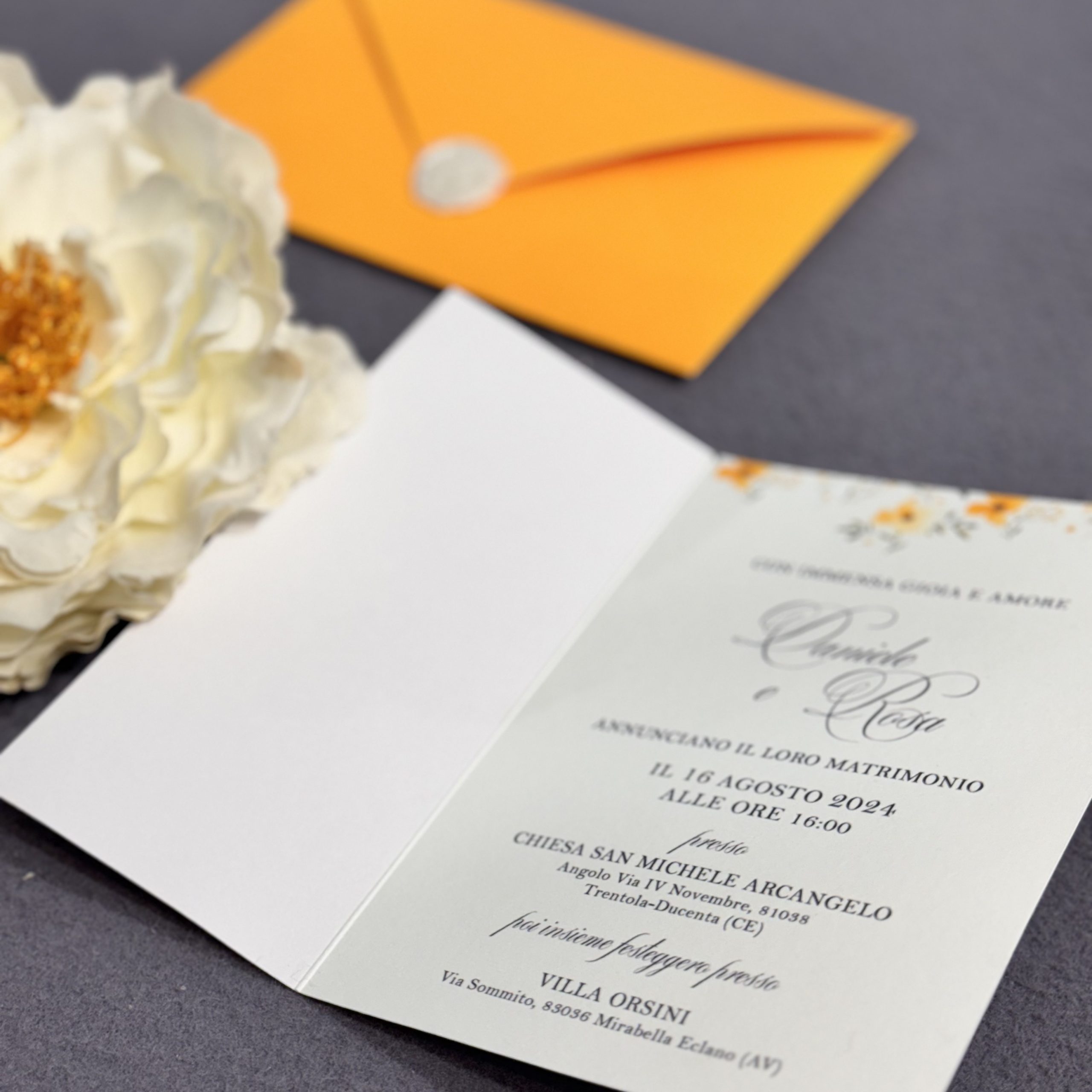Partecipazione Matrimonio "Lovely Sun" Estiva — partecipazione di matrimonio personalizzata Effegi Lab